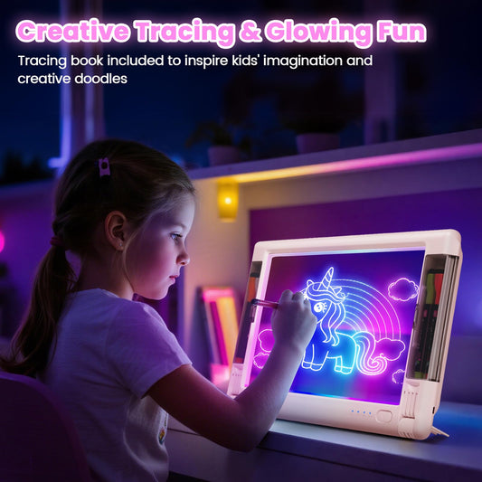 15 inch glow board 9 light color modes demonstration