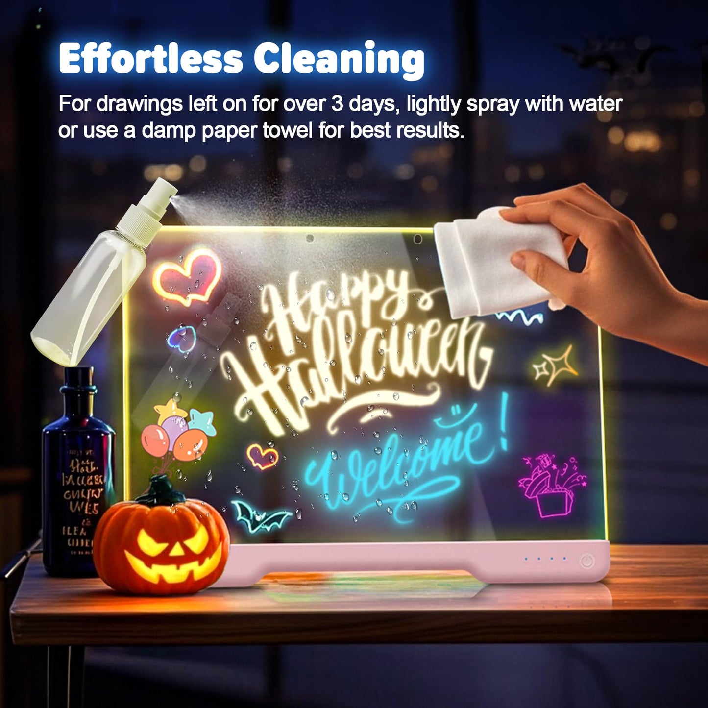 16 inch glow doodle board gift package for kids and teens