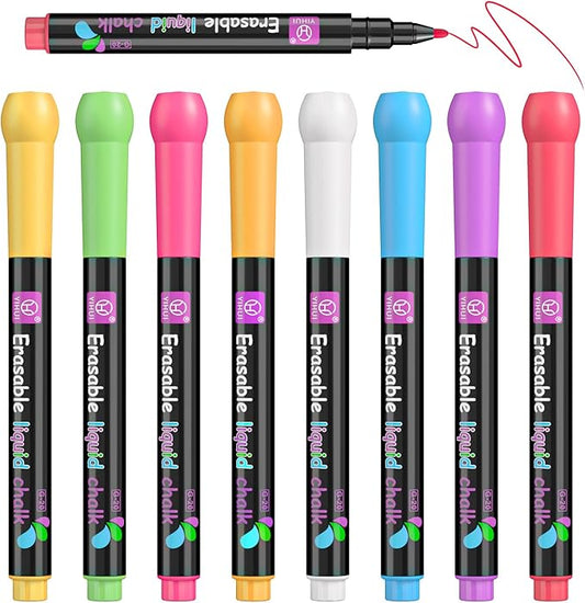 8-Color Liquid Chalk Markers for LED Boards