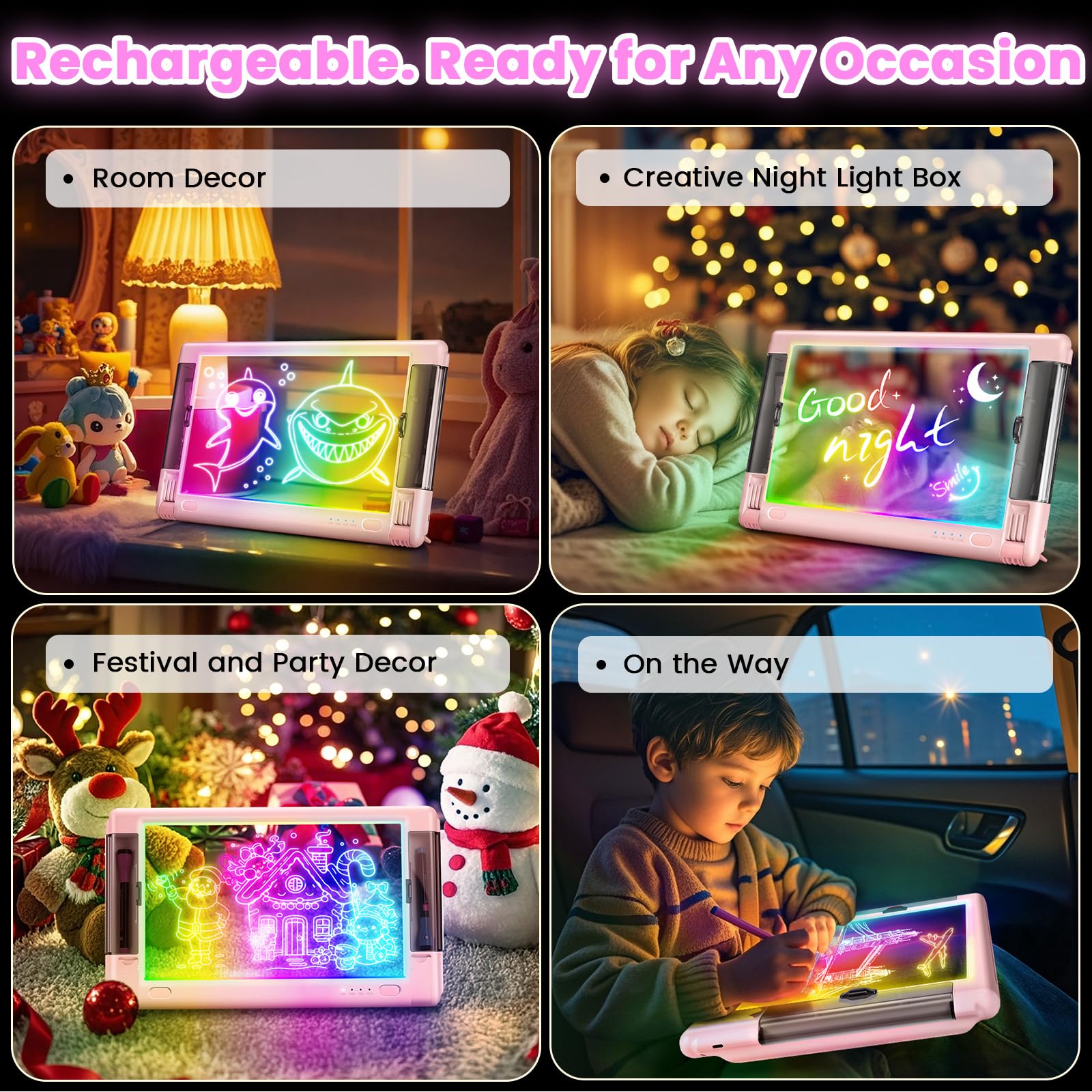 15 inch LED drawing board magnetic pen holders detail