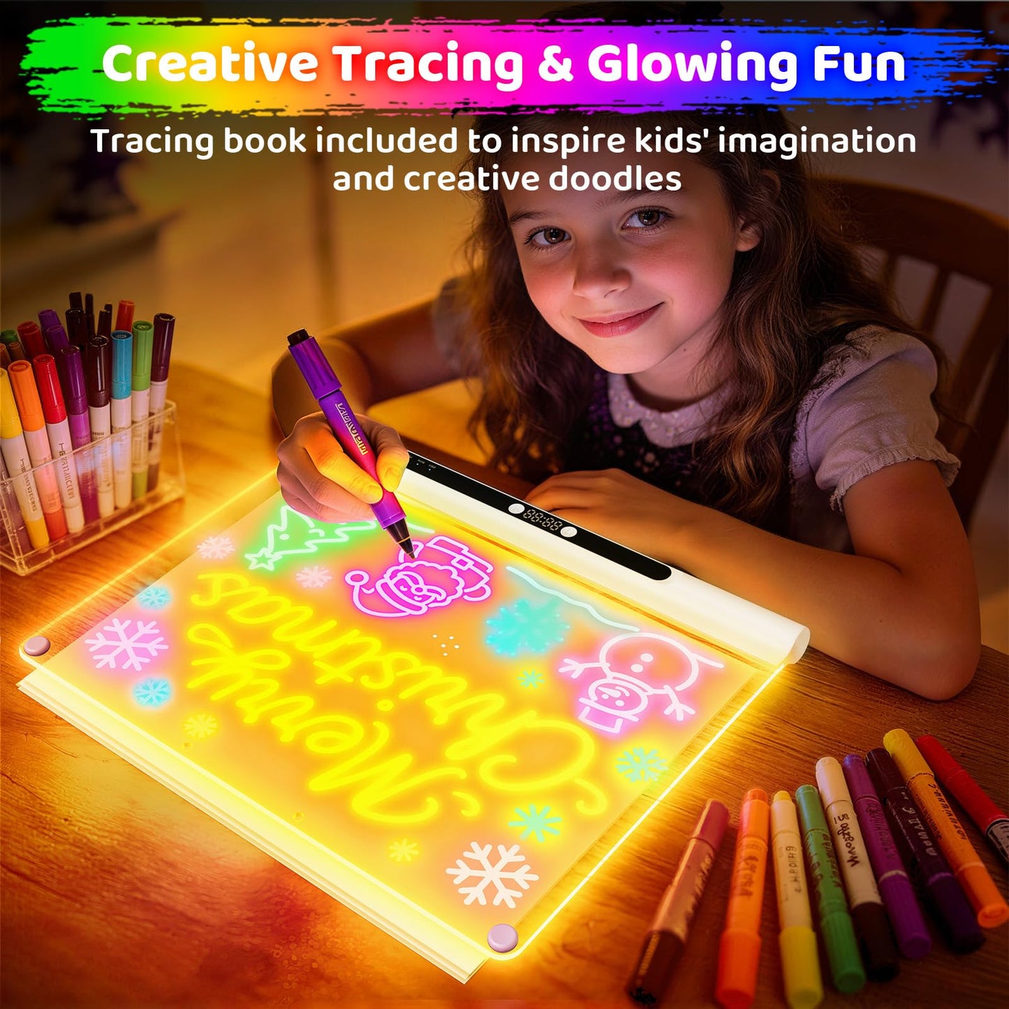 Aurora Glow LED board rechargeable battery USB-C charging