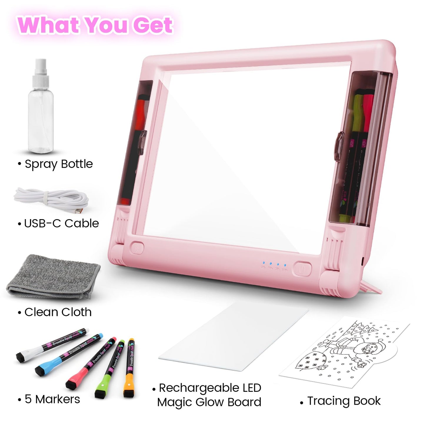 15 inch LED glow drawing board complete kit package contents
